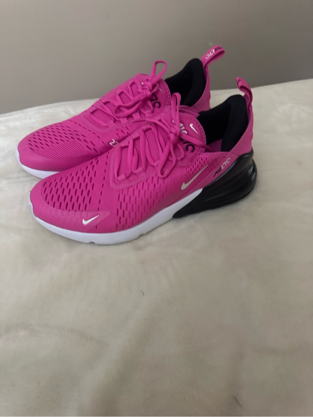 Nike Air Max 270 Women’s Sneakers - Hot Pink with Black Accents